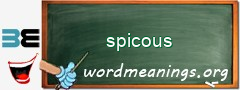 WordMeaning blackboard for spicous